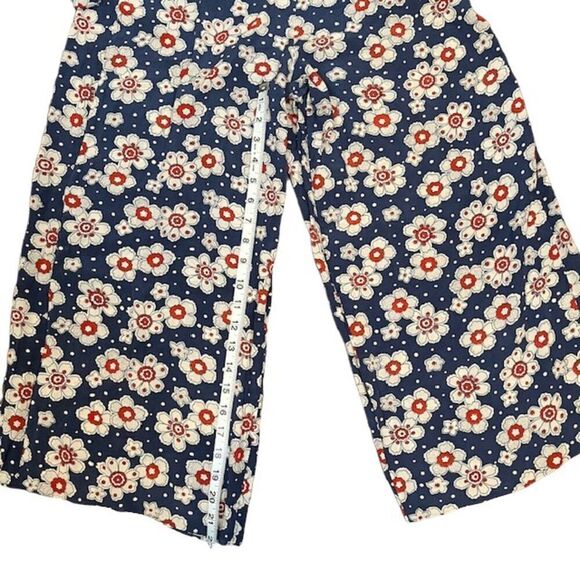 M.i.h. Jeans Silk Elodie All In One Jumpsuit Blue White Red Floral Size Medium - Picture 8 of 15